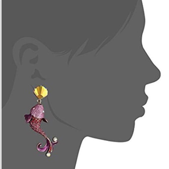 Betsey Johnson mismatch pink fish - Picture 2 of 11
